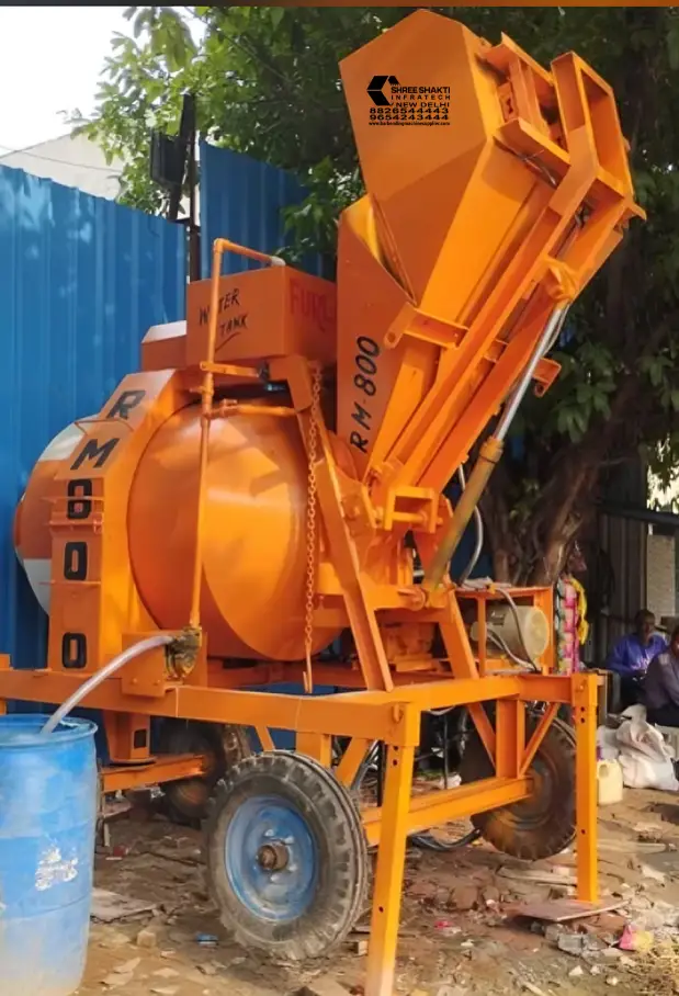 Mini Mobile Batching Plant operation